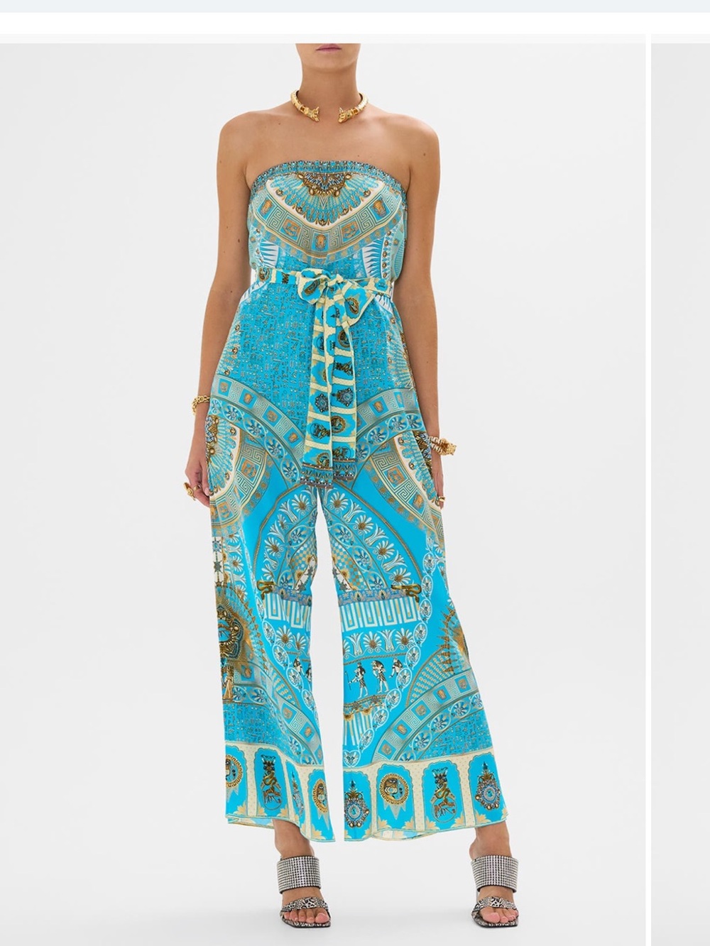 NWT Camilla Tie-Waist Jumpsuit Temple of Light M